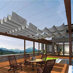 patio 4'w x 16'l pergola shade cover retractable, main product view