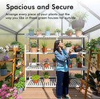 6x8ft greenhouse with thermometers, small greenhouse for outdoors on a desk or shelf