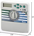 Hunter X-Core XC400i Indoor Sprinkler Timer, 4 Zone Irrigation Controller | Indoor 4 station irrigation controller with easy programming, manual controls, seasonal adjust, and standard dial operation