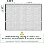 85% aluminet shade cloth, 10x12 ft heat reflective showing dimensions