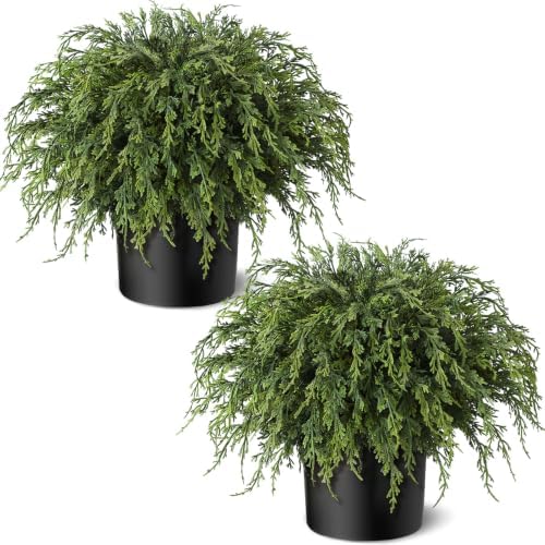 artificial christmas cedar topiary ball tree for front, main product view