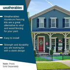 weatherables livingston aluminum fence kit – diy kit shown in use