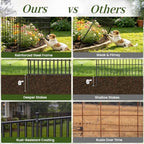 no dig garden fence outdoor for yard, 24in showing dimensions