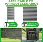 air conditioner fence 3 panels, 38" wx42 h showing dimensions