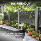 metal privacy screen outdoor – 72in decorative laser, package contents
