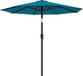 AreShark 9 FT Patio Umbrella for Outdoor, Outdoor Table Umbrella with Push Button Tilt and Crank, Outdoor Patio Umbrellas with 8 Sturdy Ribs for Market, Garden, Pool (Lake Blue)
