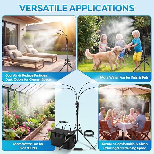 portable misting system, 20l bucket stand mister with, front angle view