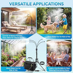 portable misting system, 20l bucket stand mister with, front angle view