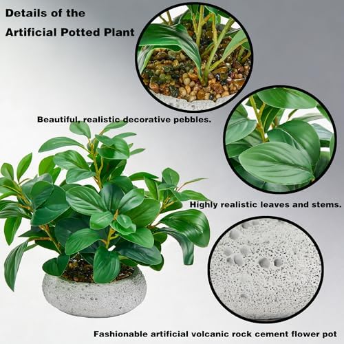 k&y realistic artificial potted plants olive wild fern, side view