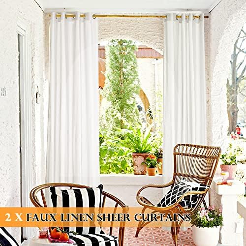 ryb home 2 panels outdoor curtains for patio, close-up detail