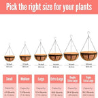 lalagreen round hanging baskets (14 in, 4 pack), close-up detail