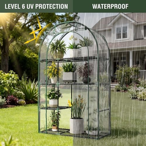 4-tier mini greenhouse for outdoors, 40" x 18", package contents