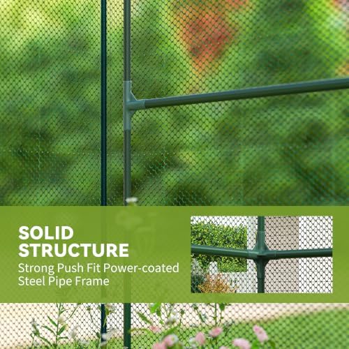 outsunny 6' x 4' x 6' crop cage, side view