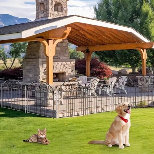 getlay tall garden fence animal barrier with gate, package contents