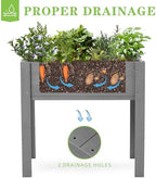 raised garden bed with legs, 31x16x31'', outdoor wood, package contents