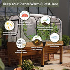 vegtrug greenhouse frame & multi-cover set for classic, side view