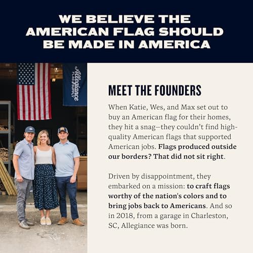 allegiance american flags for outside 3x5 ft, made showing dimensions