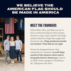 allegiance american flag for outside 5x8 ft, made showing dimensions