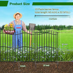 no dig garden fence 40" h x 22.5'l shown in use