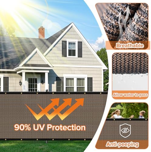 4ftx50ft fence privacy screen heavy duty 170 gsm, side view