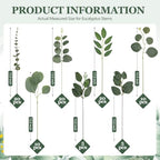 artificial eucalyptus stems, 14 style fake greenery for, close-up detail