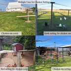 bird netting for chicken coop 25x50 ft, 1" showing dimensions