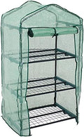 sunnydaze outdoor portable 3-tier mini greenhouse with roll-up, main product view