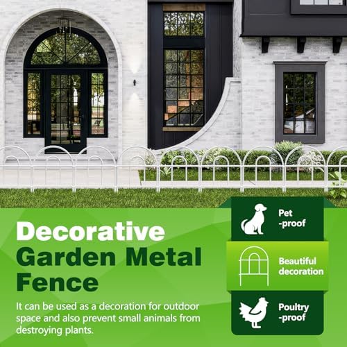 decorative garden fence 43.33ft x 17in - 40, package contents