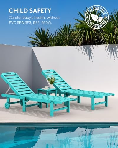 serwall hdpe outdoor chaise lounge with cup holder, view 10