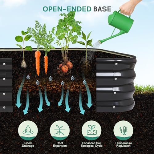 4 in 1 galvanized raised garden bed, 5x3x1ft on a desk or shelf