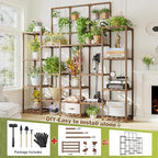 enhomee tall plant stand, large indoor outdoor for, close-up detail