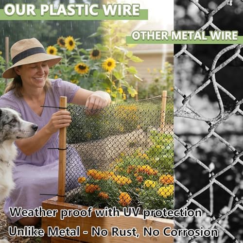 15.7" x50' plastic mesh fence roll, heavy duty, package contents