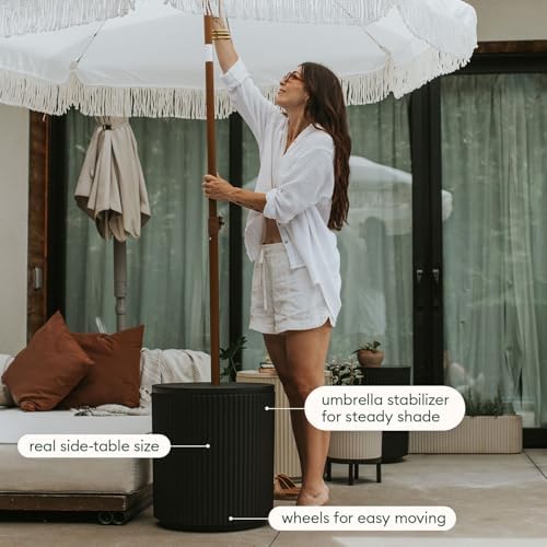 veradek umbrella side table - outdoor patio table, package contents