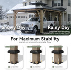 aoxun 12x14 ft heavy duty cedar wood carport, package contents