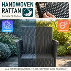 fdw 3-piece patio furniture set | black &, package contents