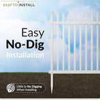zippity burbank picket fence panels, white vinyl diy shown in use