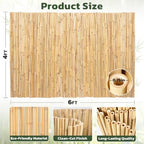 natural bamboo fence, 4 ft x 6 ft, close-up detail