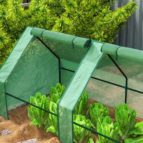 outsunny 12' x 3' x 3' mini greenhouse, view 9
