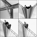 topas 6 7.4x12.6 ft walk in greenhouse, clear, front angle view
