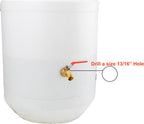 WHK Rain Barrel Spigot Kit-Water Bucket Spigot Faucets-Water Spout Spigot | for 5/50/55 Gallon Bucket, Rain Barrel Water Container WaterTank,1/4 Turn with Long Handle(Brass)