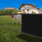 privacy fence screen 170gsm 4x25 ft heavy duty showing dimensions