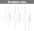 6 Pack Macrame Hanging Planter Holder 3 Sizes Indoor Hanging Planter Basket,Hanging Planter Basket Rope Holder Bohemian Hanging Planter for Home Bedroom Window Farmhouse Decor