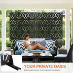 71" h freestanding metal privacy fences for outside, view 9