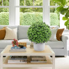 23.7" artificial boxwood topiary ball trees, package contents