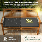 outdoor bench cushion waterproof, 48x18 inch bench cushion shown in use
