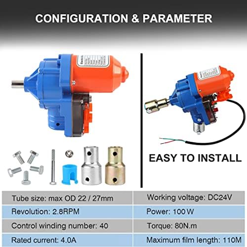 uygalaxy greenhouse film roll up motors with limit, package contents