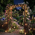 vingli wooden garden arbor, wedding arch, 6.6ft arch, package contents