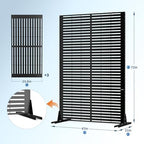 garvee 6x4ft outdoor metal privacy screen louvered decorative shown in use