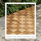 thyoi premium deck tiles, 10 pcs patio flooring, front angle view