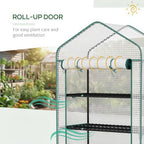 outsunny 5 tier mini greenhouse small portable 76", package contents
